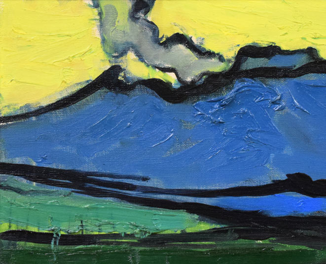 峯孝「樽前山」油絵・F8号 絵画買取・販売の小竹美術