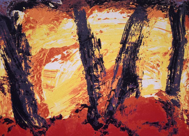 三岸節子「花ヴェロンにて」リトグラフ 絵画買取・販売の小竹美術