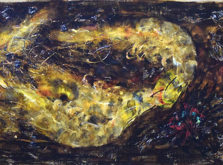 宮本三郎「えび・うに」油絵・M6号 絵画買取・販売の小竹美術