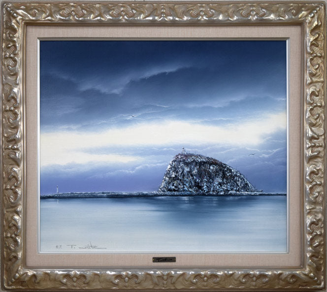 森田哲隆「利尻岳」油絵・F50号 絵画買取・販売の小竹美術
