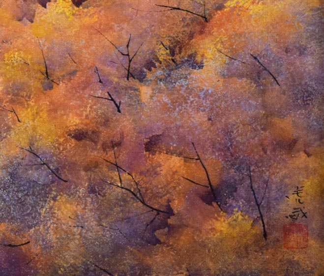 中嶌虎威「渓声」日本画・P10号 絵画買取・販売の小竹美術