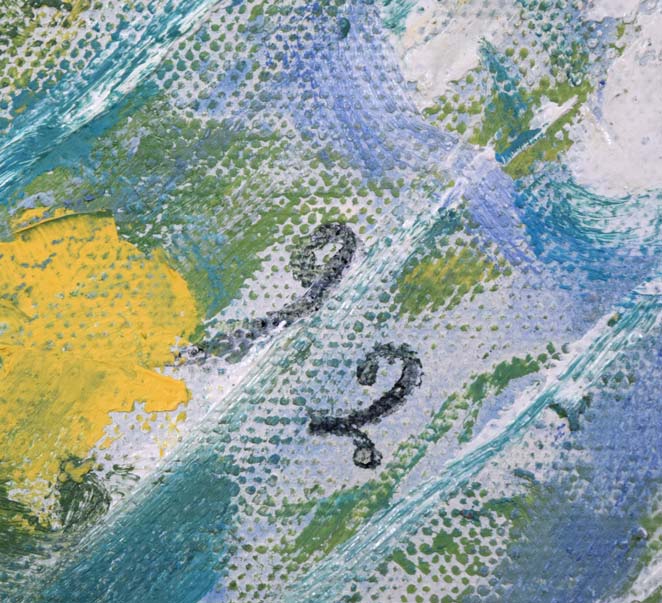 西村計雄「花」油絵・F0号 絵画買取・販売の小竹美術