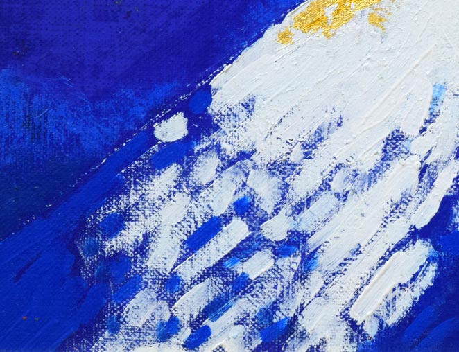 櫻井孝美「月光富士」油絵・SM 絵画買取・販売の小竹美術