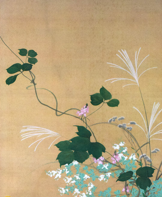 酒井抱一「七草図」複製工芸掛軸 絵画買取・販売の小竹美術