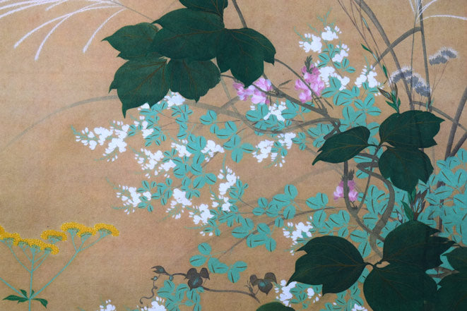 酒井抱一「七草図」複製工芸掛軸 絵画買取・販売の小竹美術