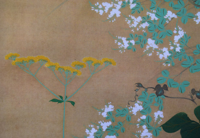 酒井抱一「七草図」複製工芸掛軸 絵画買取・販売の小竹美術