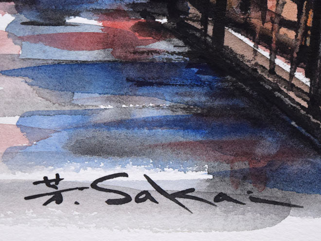 酒井芳元「ヴェネツィア」水彩画・8号 絵画買取・販売の小竹美術