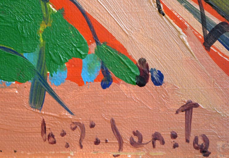 芹田英治「大通公園（札幌）」油絵・F6号 絵画買取・販売の小竹美術