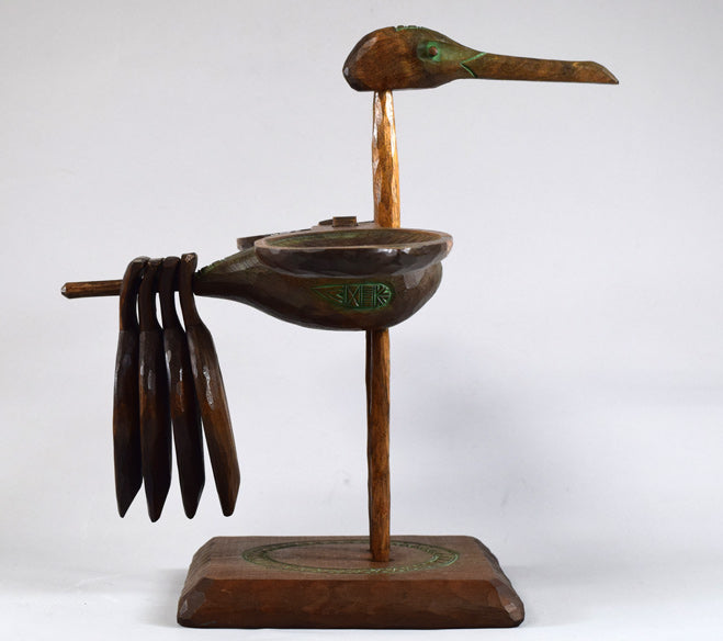 砂澤ビッキ「樹丹頂鶴」木彫作品 絵画買取・販売の小竹美術