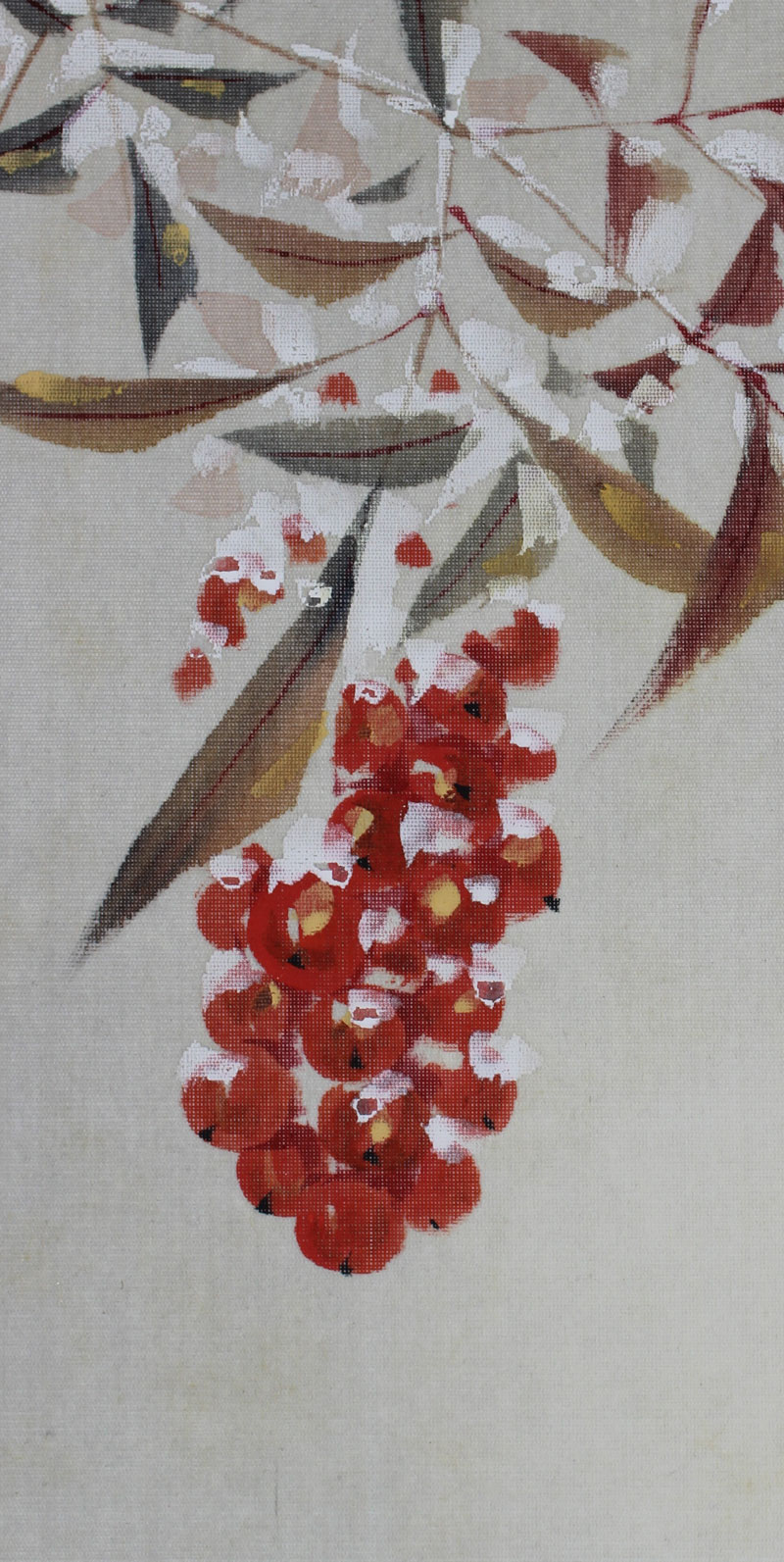 雪中南天小禽図｜新・古美術 高美堂（こうびどう）｜掛軸販売・通販