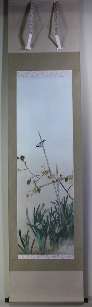 雪中南天小禽図｜新・古美術 高美堂（こうびどう）｜掛軸販売・通販