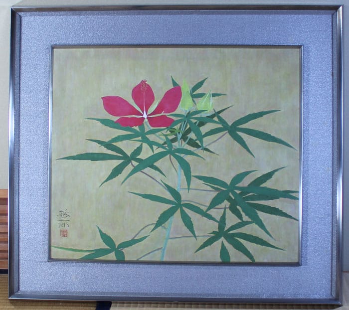 紅蜀葵（こうしょくき）｜額（10号）｜新・古美術 高美堂（こうびどう