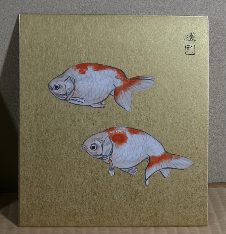 出雲南京（金魚）色紙｜新・古美術 高美堂（こうびどう）｜掛軸販売