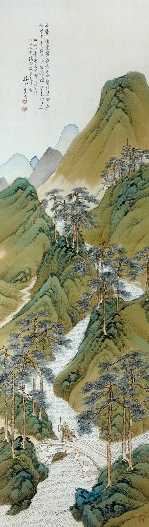 青緑山水｜新・古美術 高美堂（こうびどう）｜掛軸販売・通販・買取