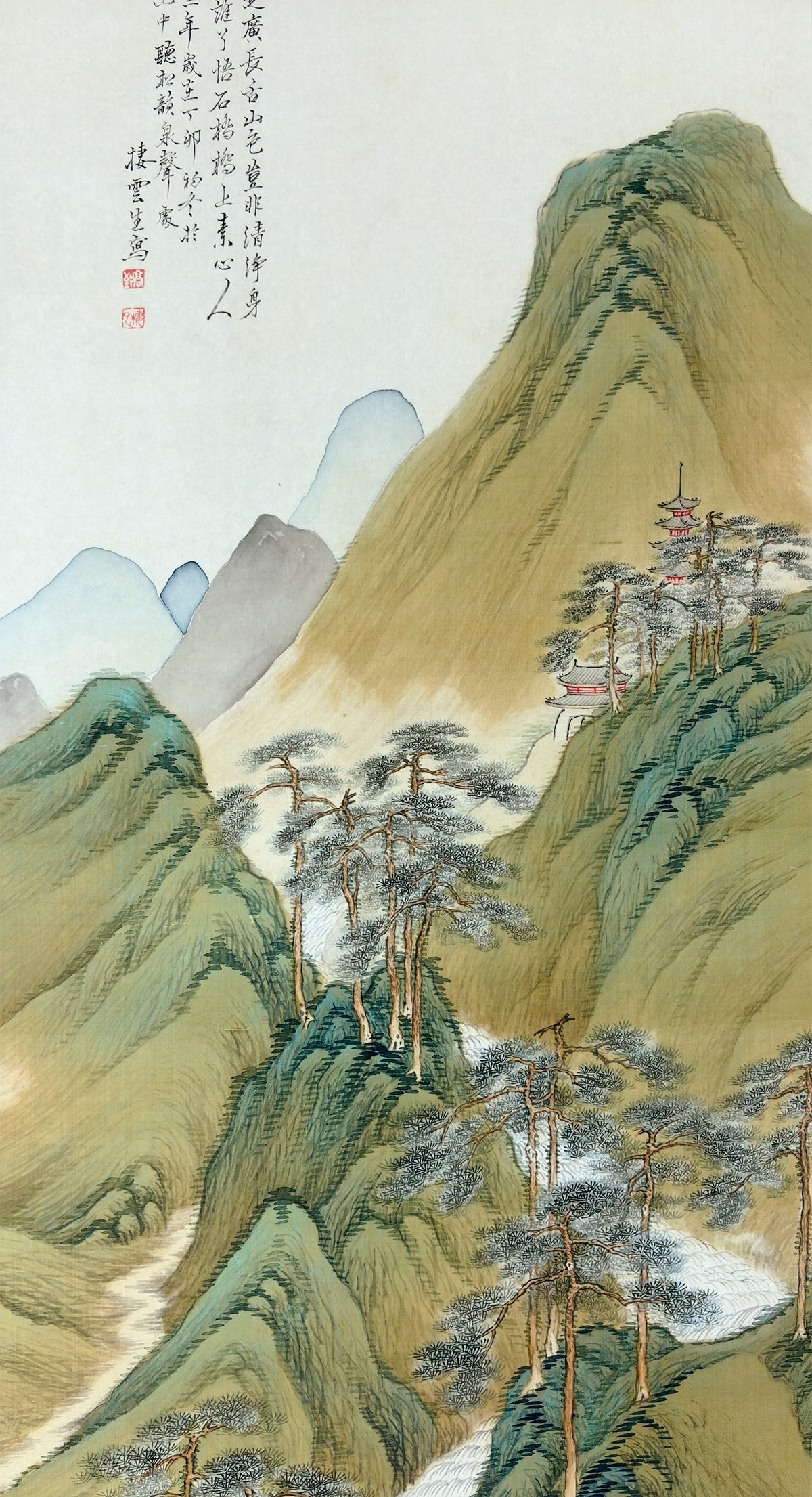 青緑山水｜新・古美術 高美堂（こうびどう）｜掛軸販売・通販・買取