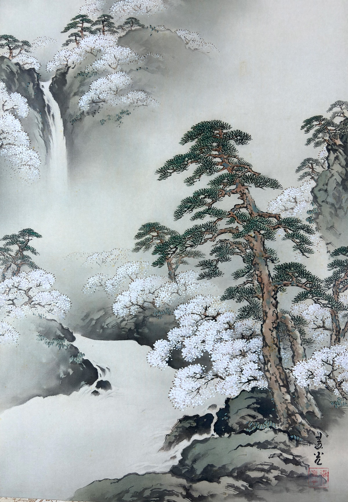 桜花山水｜新・古美術 高美堂（こうびどう）｜掛軸販売・通販・買取