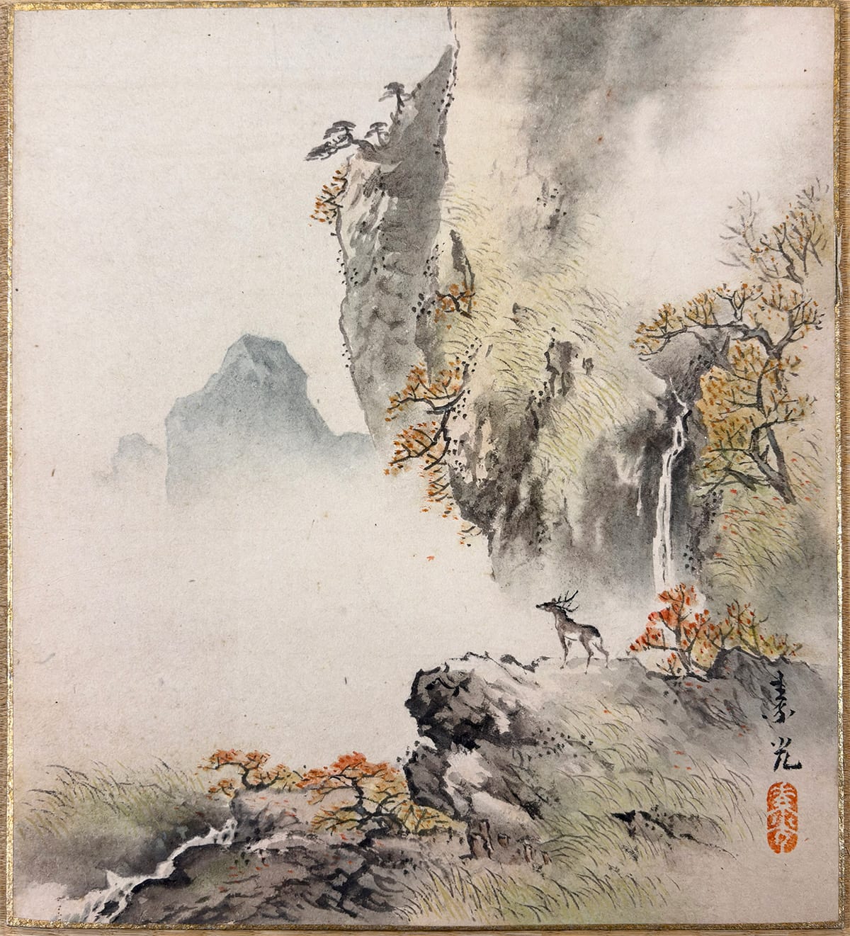 酉・鶏（色紙）｜新・古美術 高美堂（こうびどう）｜掛軸販売・通販