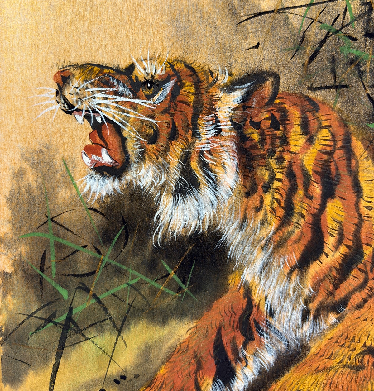 猛虎｜色紙｜新・古美術 高美堂（こうびどう）｜掛軸販売・通販・買取