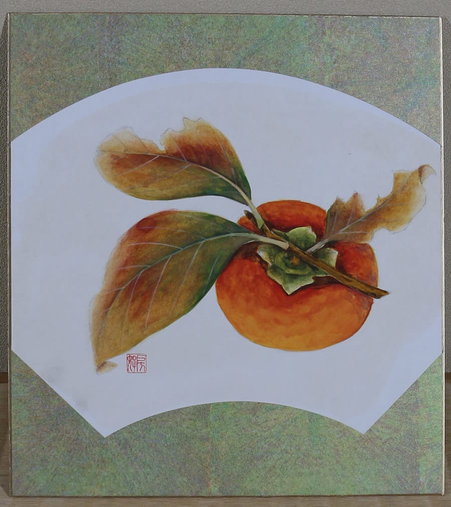 柿（色紙）｜新・古美術 高美堂（こうびどう）｜掛軸販売・通販・買取
