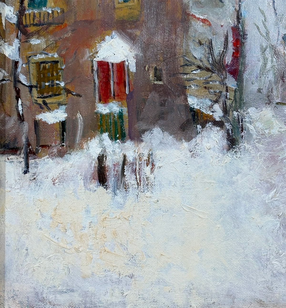 冬景色｜額（油彩・8号）｜新・古美術 高美堂（こうびどう）｜掛軸販売