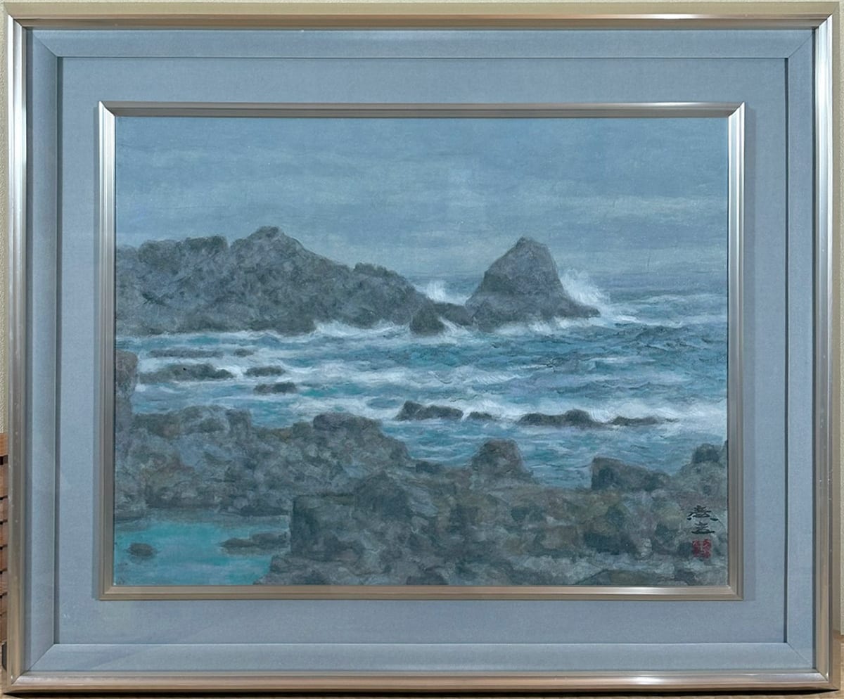 潮騒 [冬]｜額（日本画）｜新・古美術 高美堂（こうびどう）｜掛軸販売