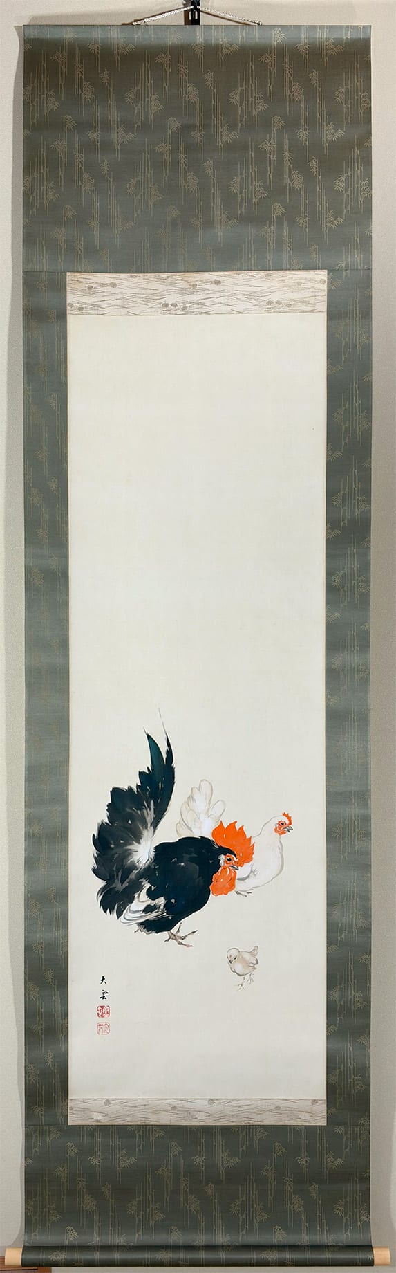 雪中南天小禽図｜新・古美術 高美堂（こうびどう）｜掛軸販売・通販