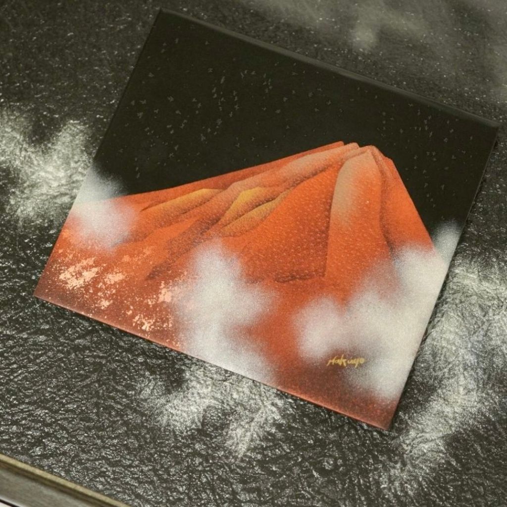 数量限定品】越前 漆芸パネル 赤富士 高野博代作 – 漆器 高翆