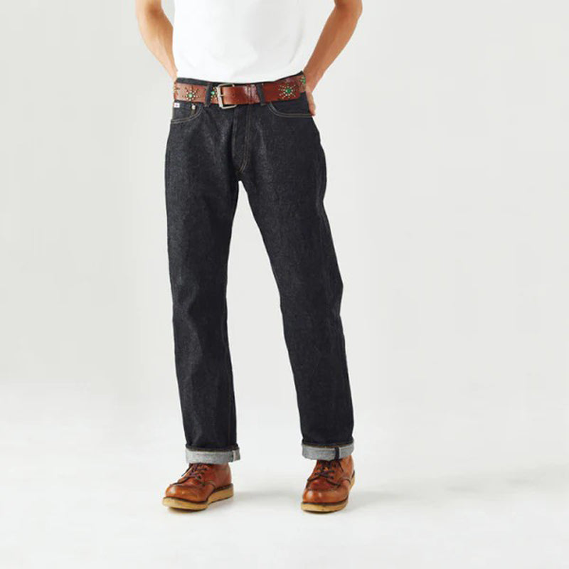 STUDIO D'ARTISAN 15oz Loose Straight Jeans with Back Cinch