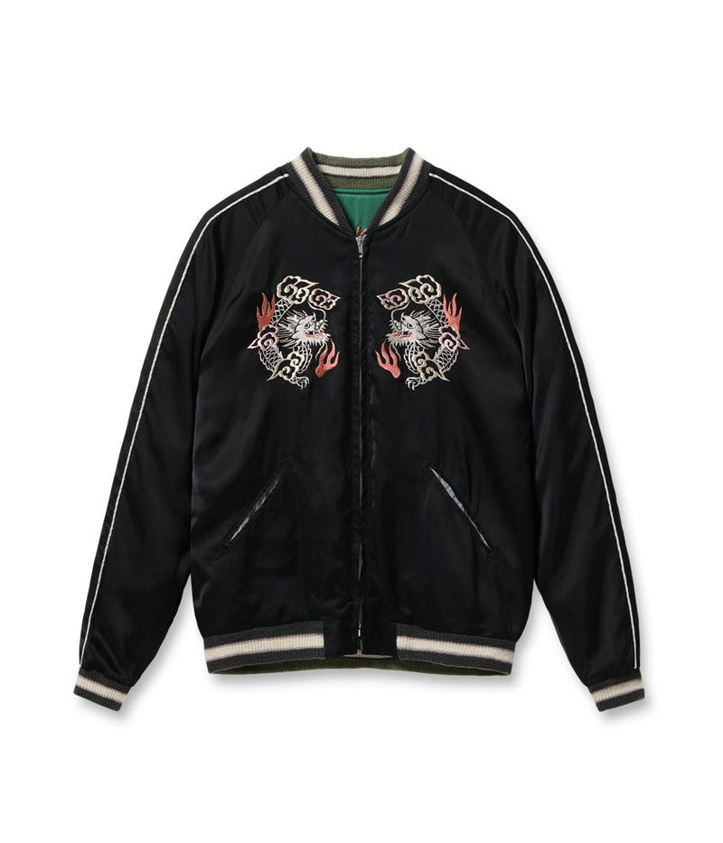 TT15619 / TAILOR TOYO Early 1950s Style Acetate Souvenir Jacket