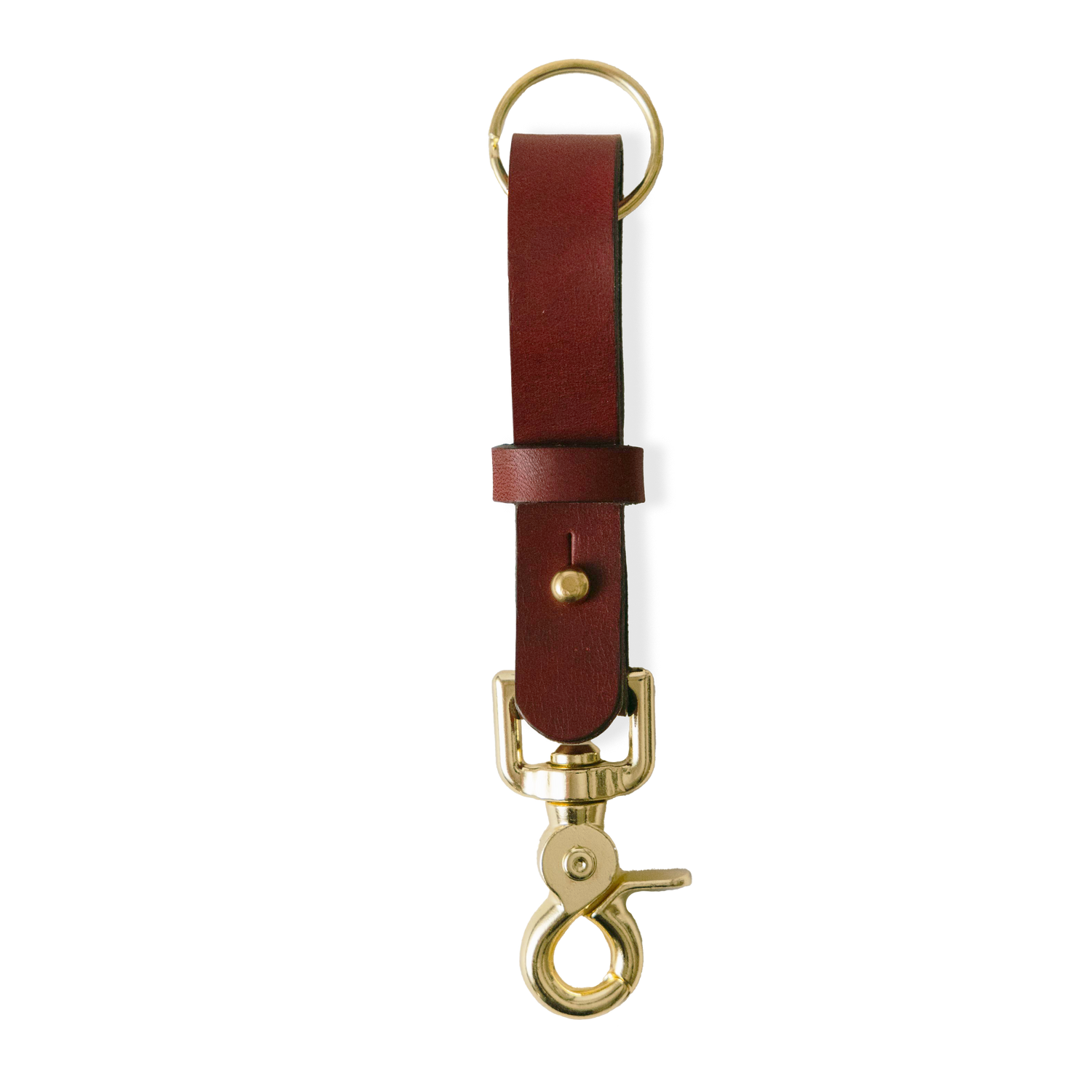 Leather Keychains: Oxblood Key Lanyard | Leather key rings by KMM