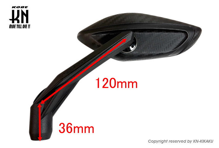 KOSOバックミラー【GTミラー タイプ2】ネジ径 8/10mm【クリアーレンズ