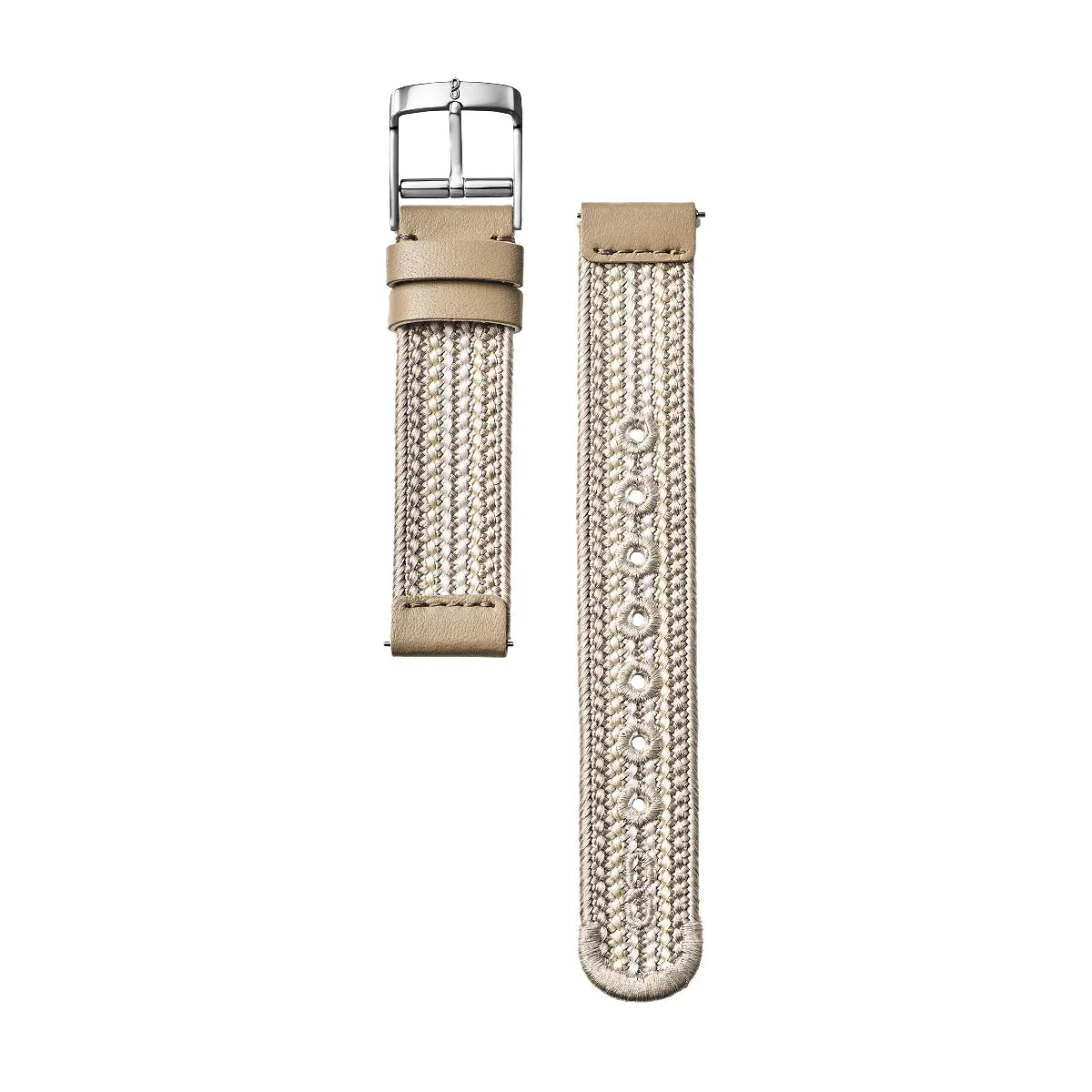 Knot S18-AK-1811 時計ベルト バンド くみひも 18mm ブルー グレー 綾