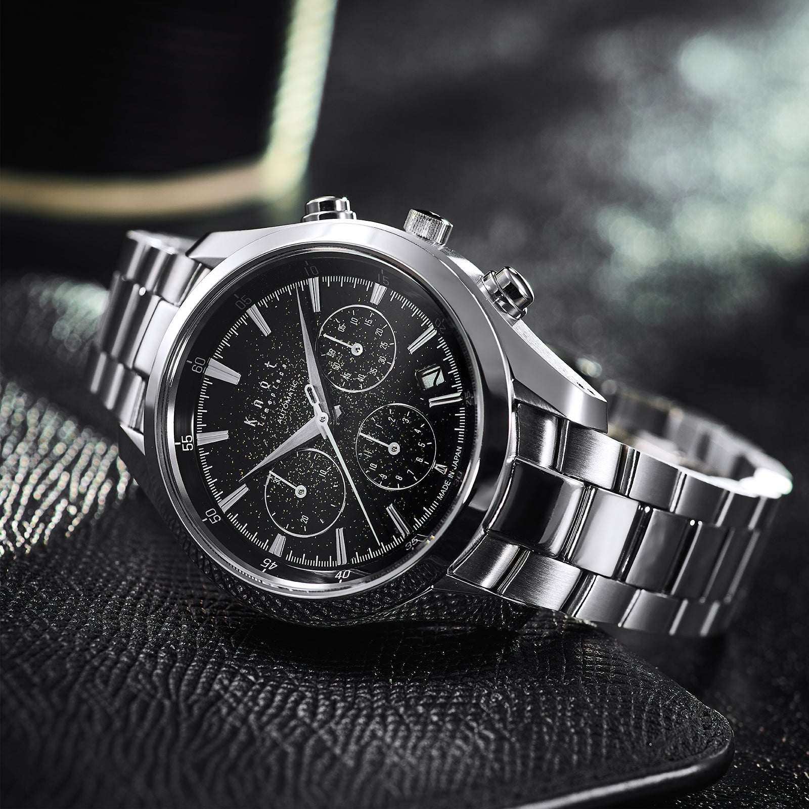 Knot ATC-40SVJPBKGS 機械式腕時計 メンズ 自動巻き ブラック 日本製