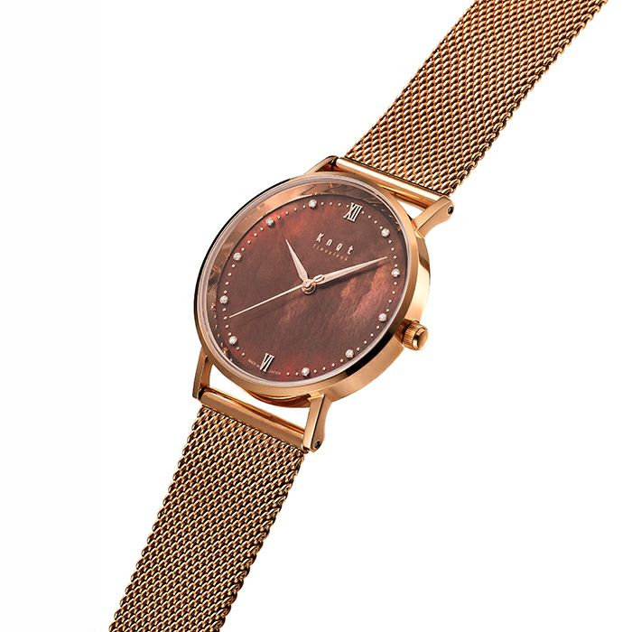 Knot CJ-32RGBR 腕時計 メンズ レディース ソーラー ローズゴールド