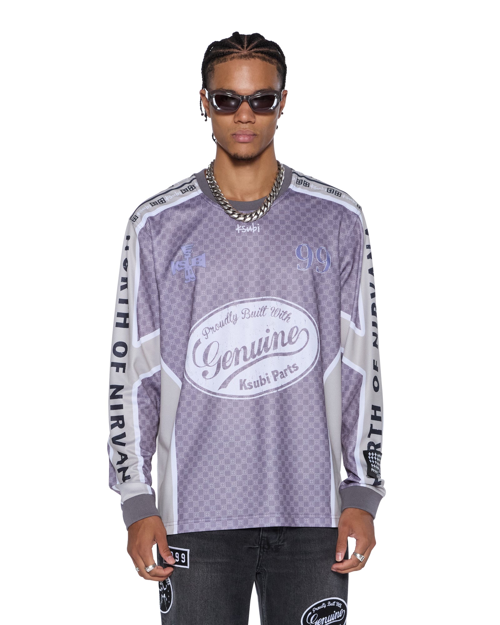 Mens Garage Ls Moto Jersey Moss Black Shirts | Ksubi ++