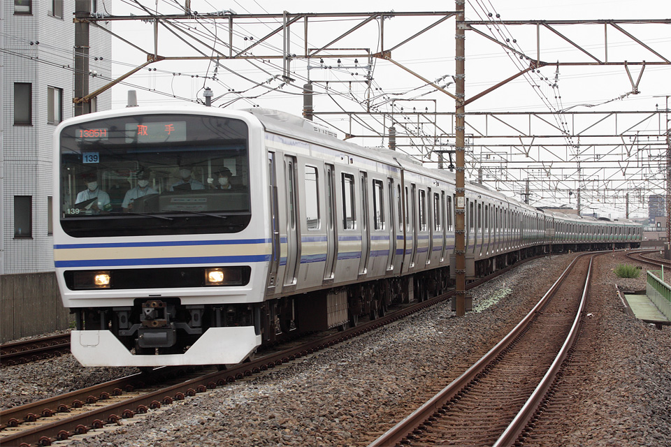 KSWeb - JR東日本E231系マト139編成 横須賀色（スカ色）で常磐線を走る