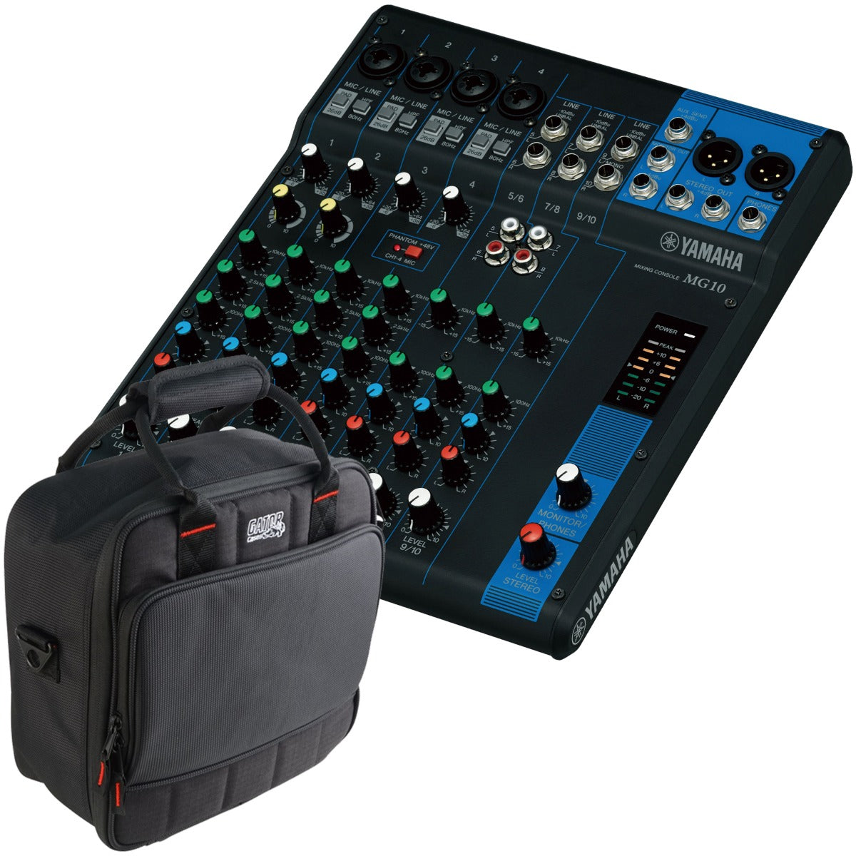 Yamaha MG10 10-Channel Compact Stereo Mixer CARRY BAG KIT – Kraft