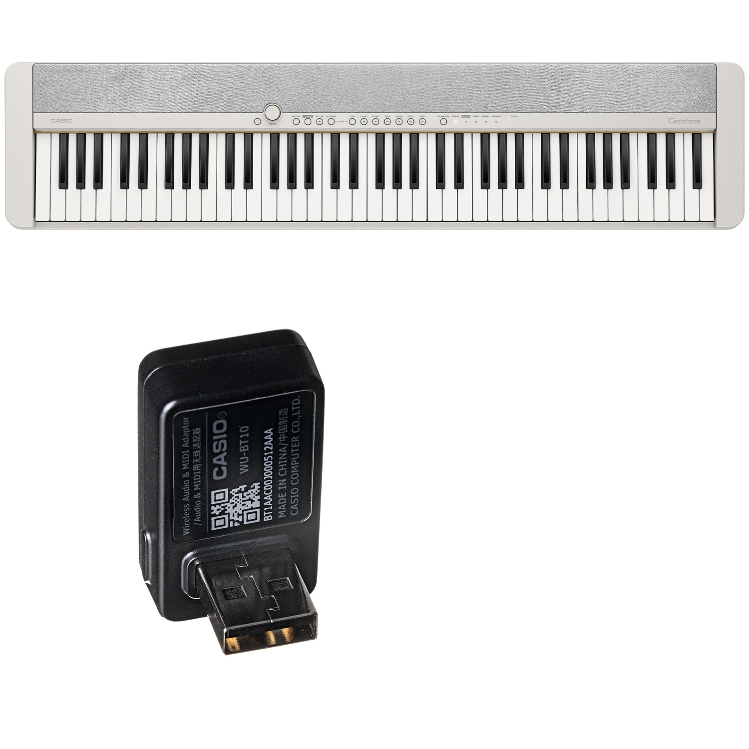 Casio Casiotone CT-S1-76 Portable Keyboard - White WIRELESS PAK