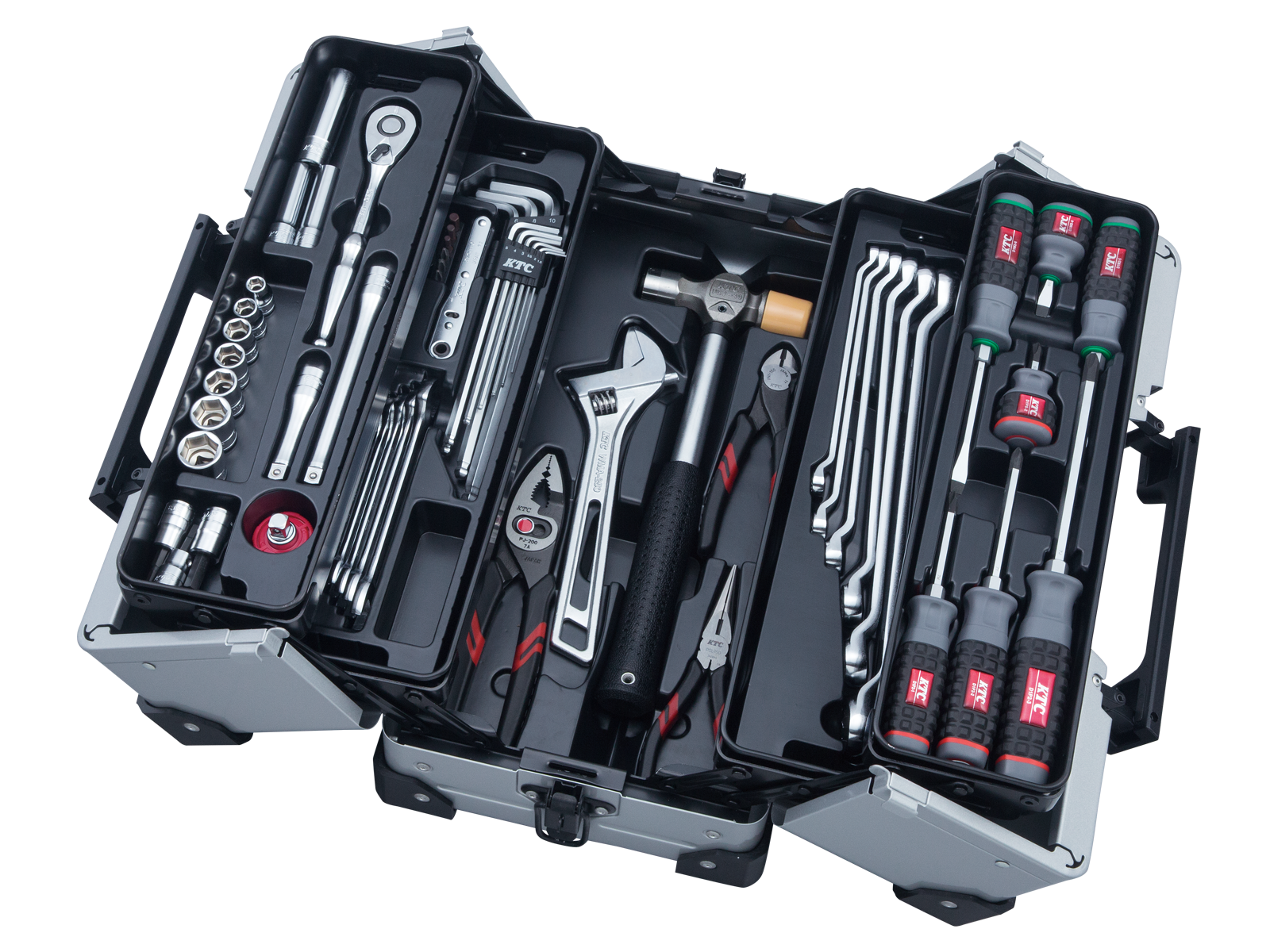 9.5sq.工具セット（両開きメタルケースタイプ）[56点] | KTCツール