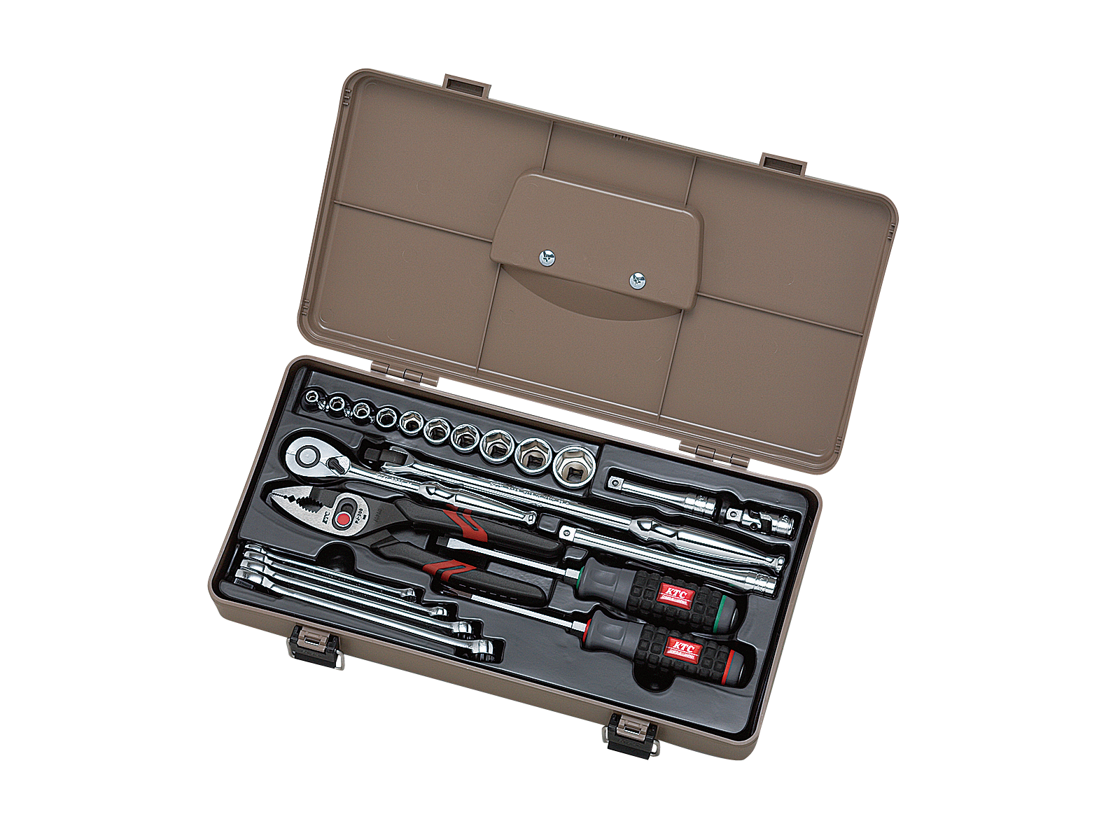 9.5sq.工具セット（片開きプラハードケースタイプ）[22点] | KTC