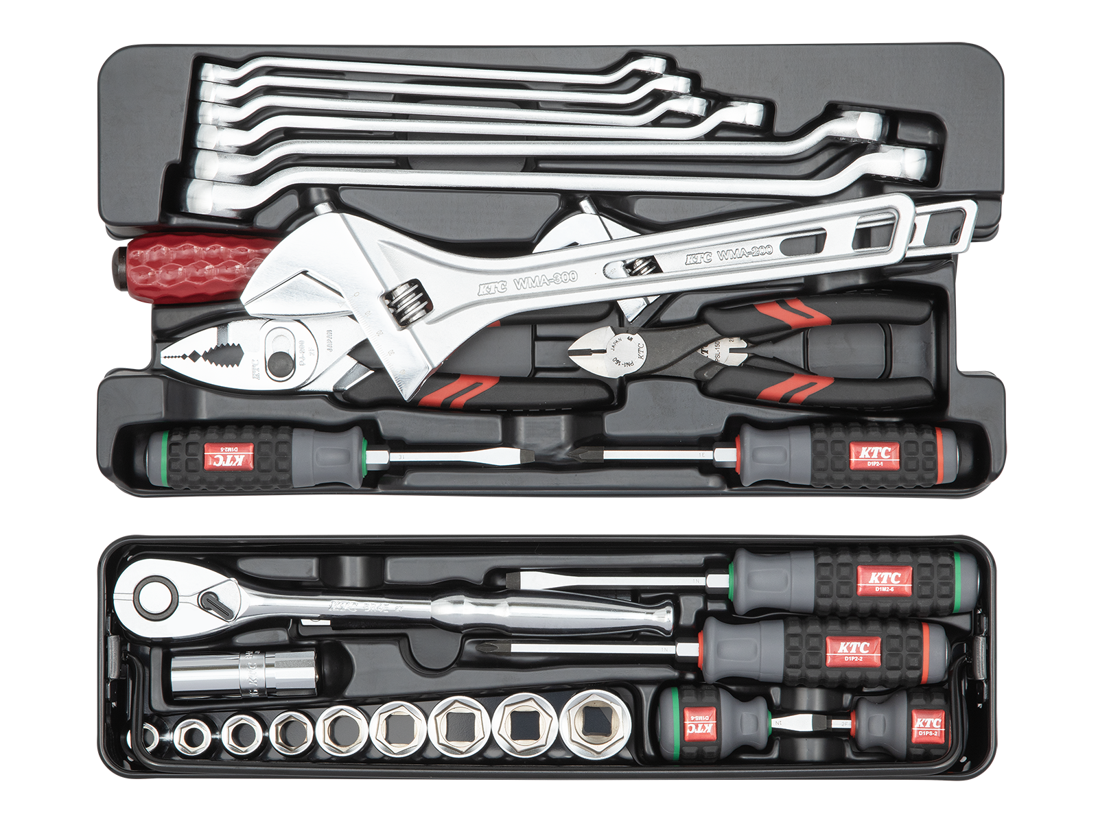 工具セット（片開きメタルケースタイプ）[44点] | KTCツール