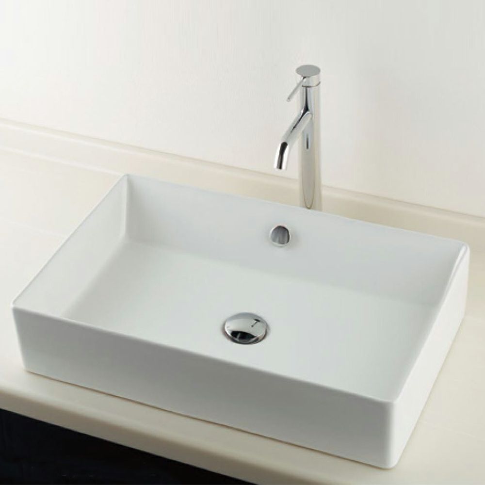 カクダイ #CL-8774AC 角型洗面器 W420×D415×H135 Claytan 半埋め 水栓