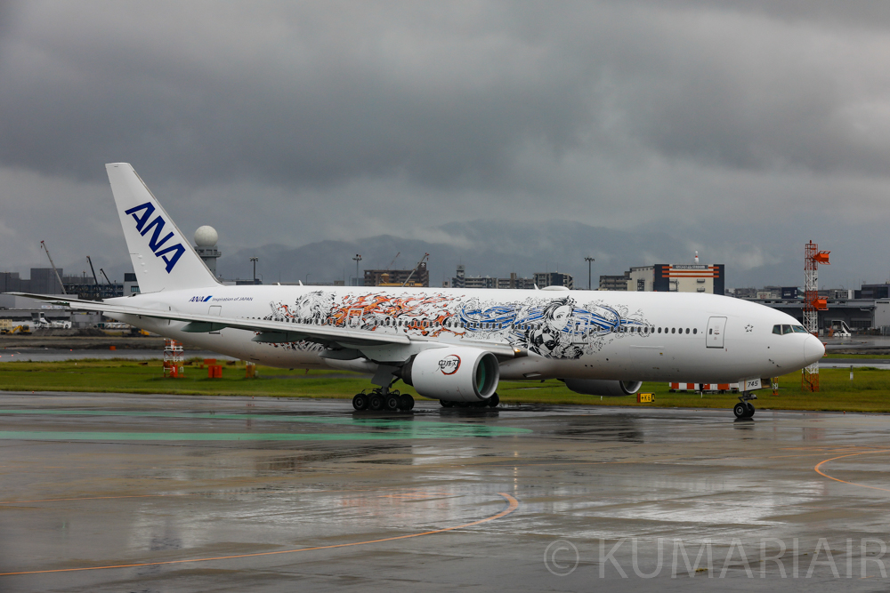 白い尾翼のANA「鬼滅の刃 じぇっと-参-」フライトレビュー！B777-200ER