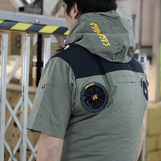 バートルエアークラフト半袖AC2086ファンバッテリーセット