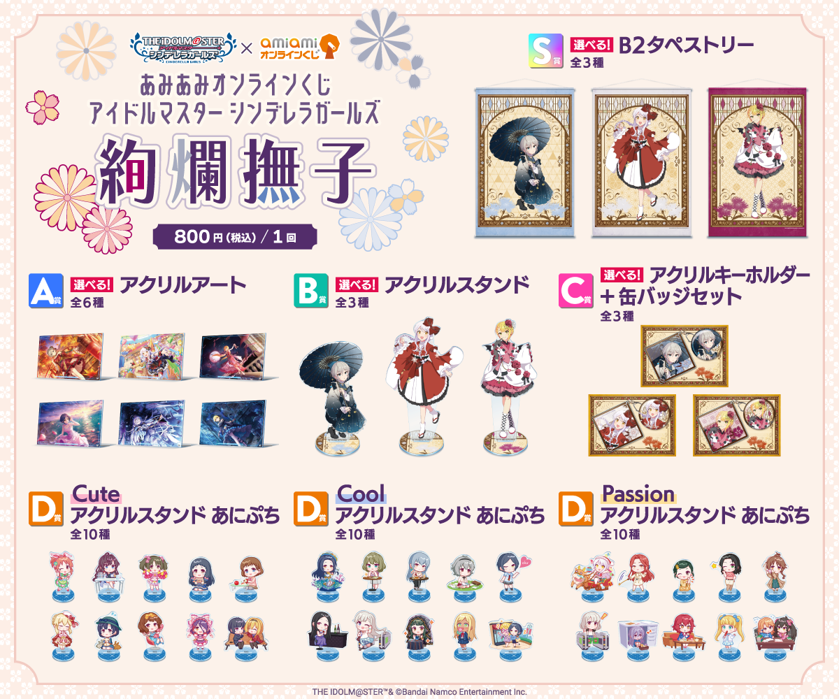 あみあみオンラインくじ アイドルマスター シンデレラガールズ 絢爛撫子