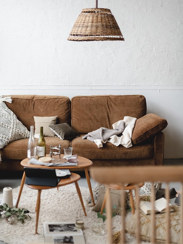 アントリーANTRY Ginoソファブラウン コーデュロイ 2人掛け2.5人