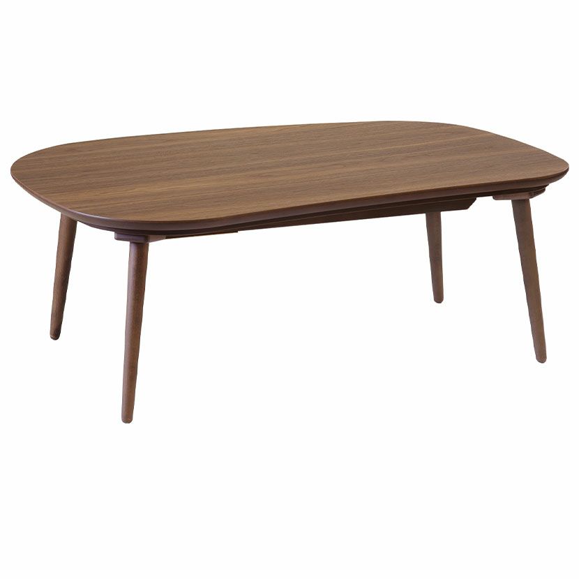 幅120cm ラスモ コタツテーブル ウォールナット カーボンヒーター 楕円