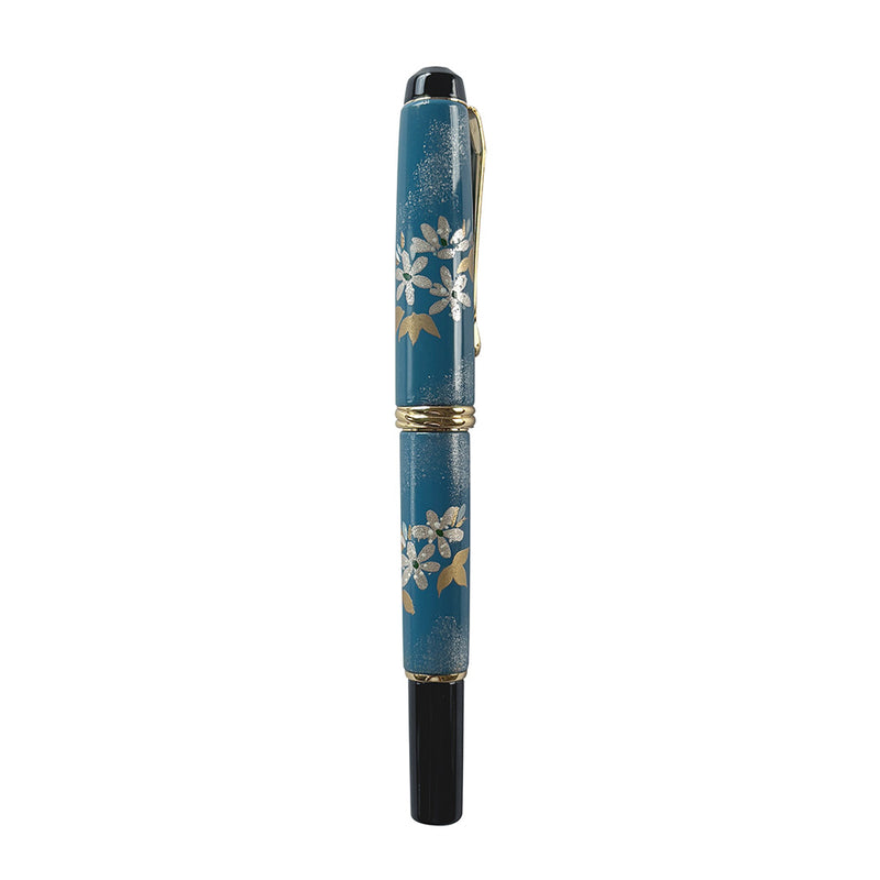 新商品】くれ竹万年毛筆 夢銀河 輪島塗 雪割草 (DAY140-64)