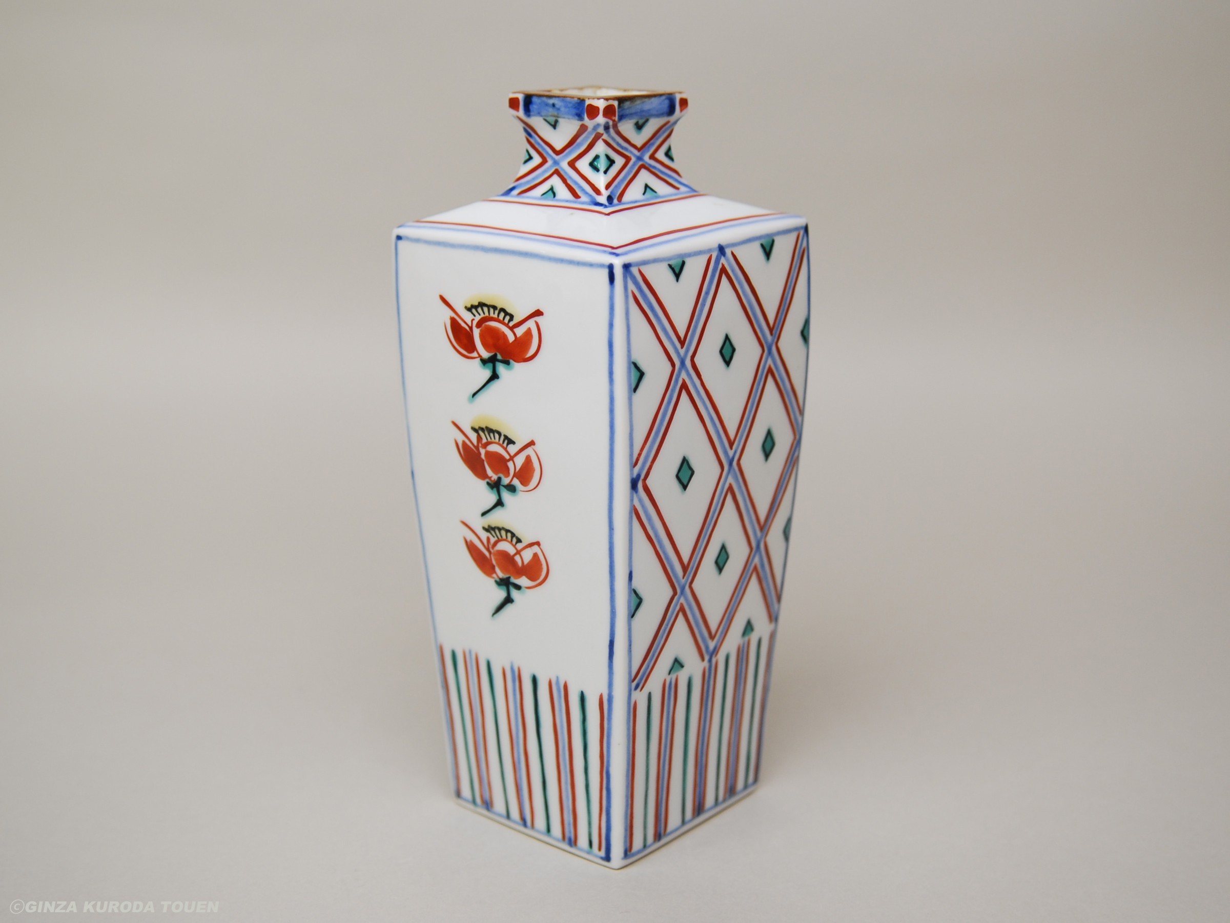 富本憲吉 色絵角瓶 | 銀座 黒田陶苑