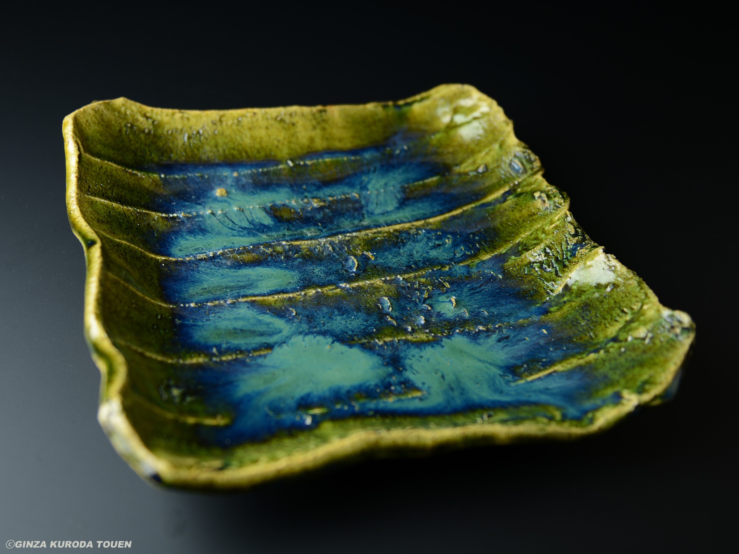 北大路魯山人 於里遍平鉢 | 銀座 黒田陶苑